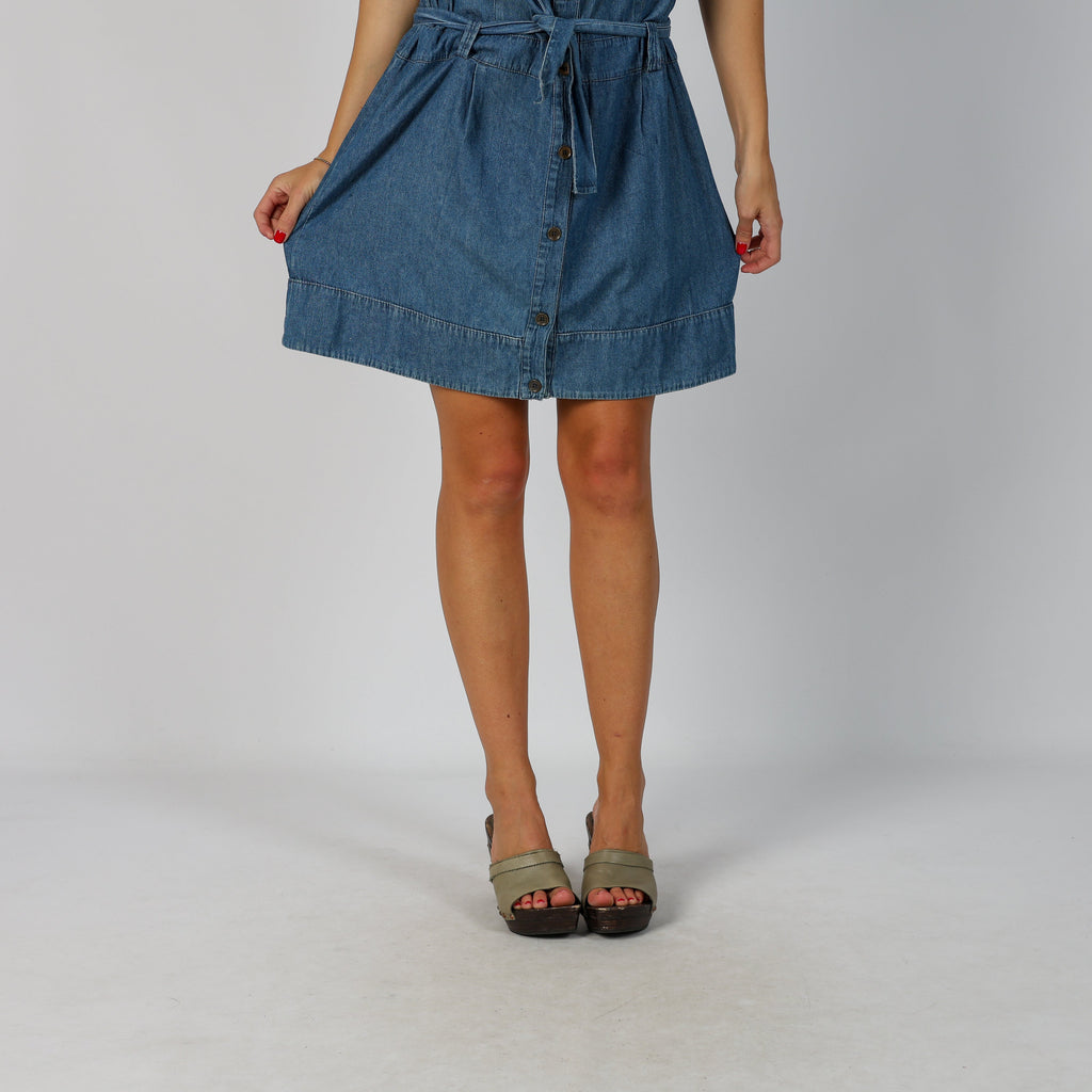Blue Y2K Denim Mini Dress (L)