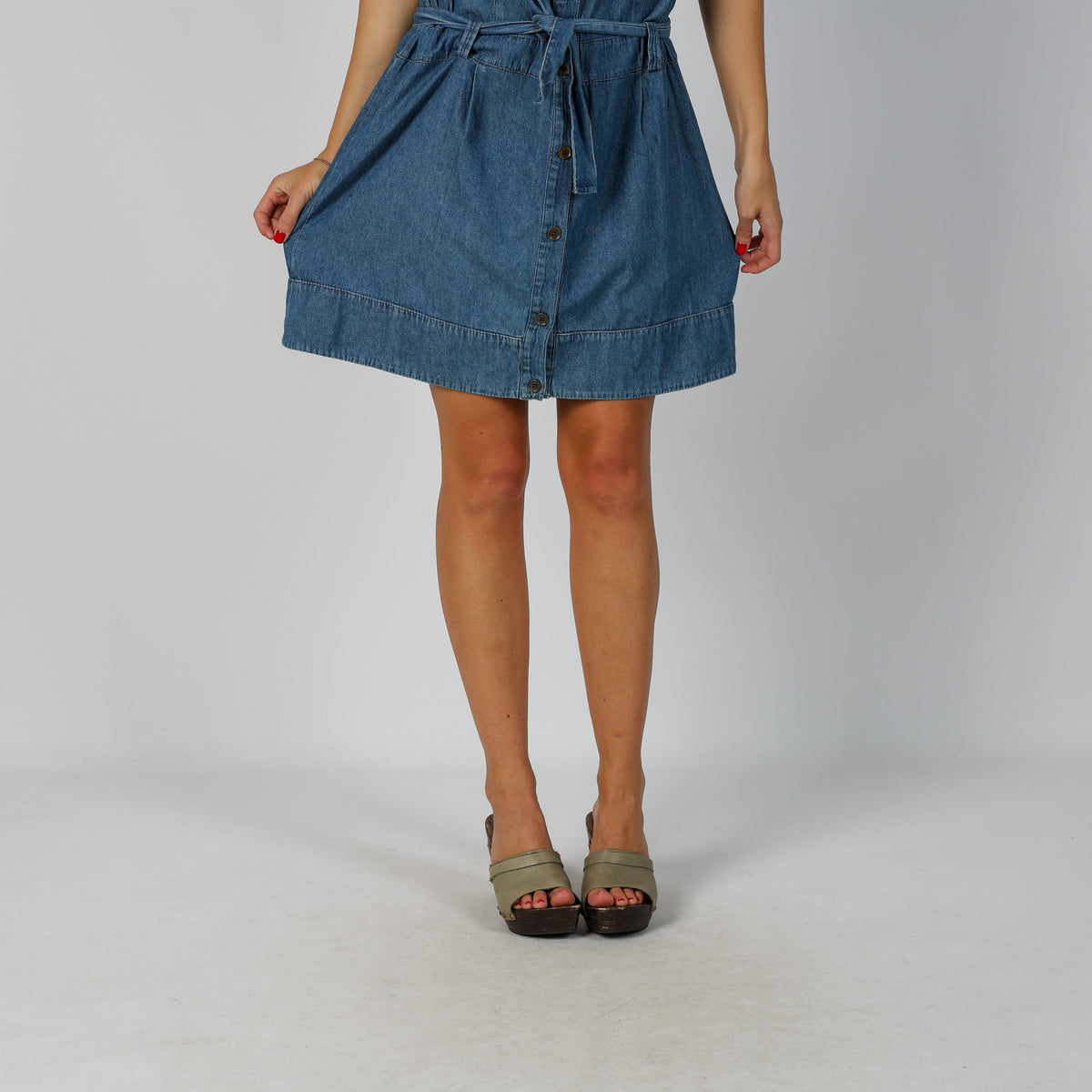 Blue Y2K Denim Mini Dress (L)