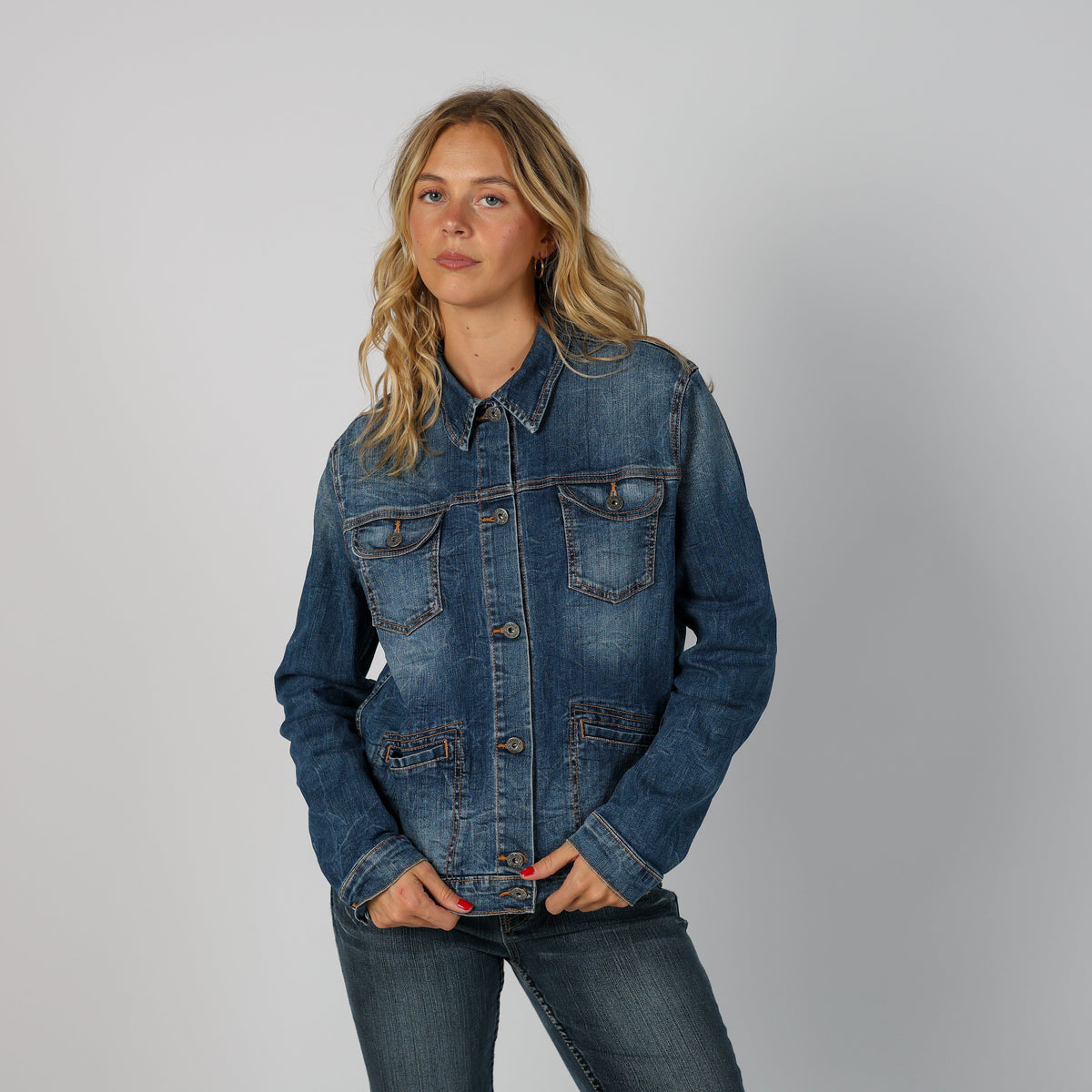Blue Y2K Rifle Jeans Denim Jacket (M)