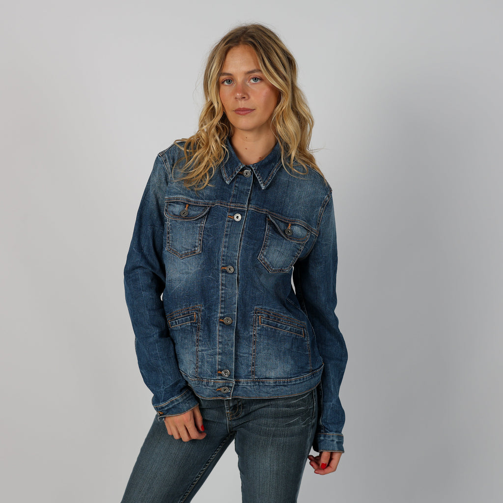 Blue Y2K Rifle Jeans Denim Jacket (M)