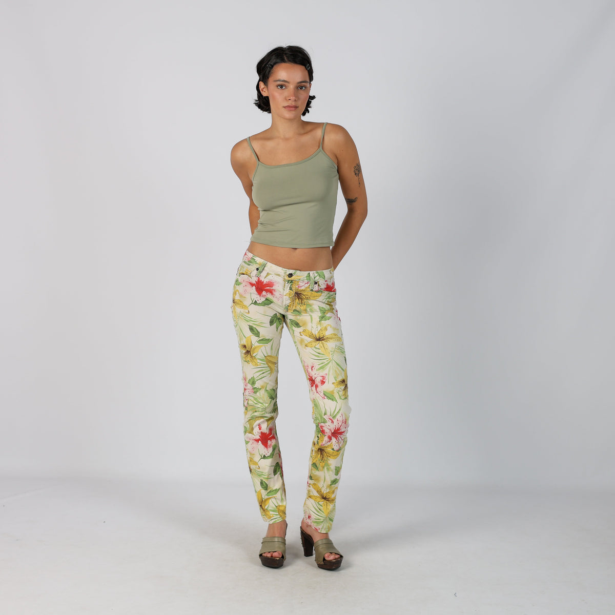 Light Green Y2K Made in Italy Casual Trousers (S)