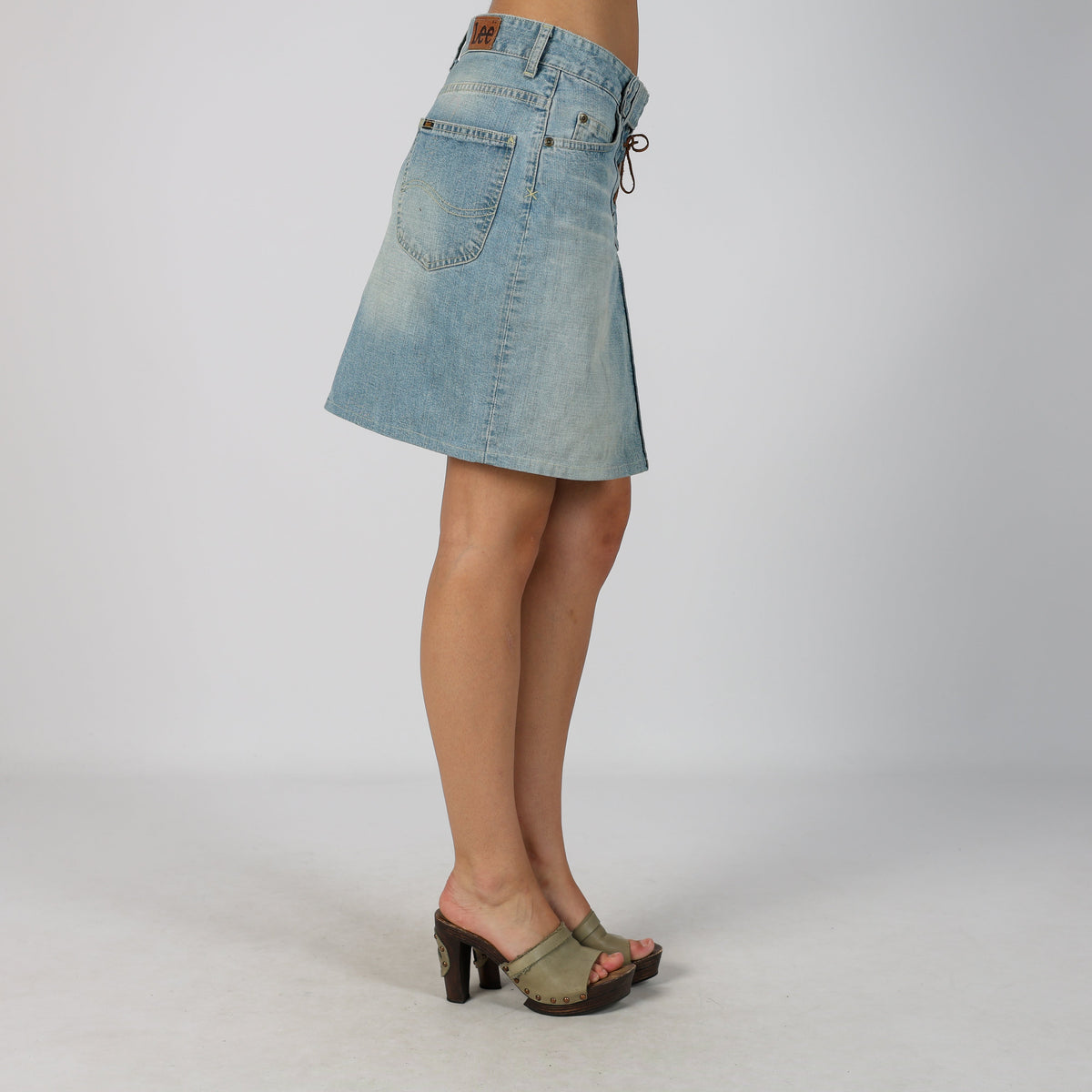 Blue Y2K Lee Denim Midi Skirt (M)