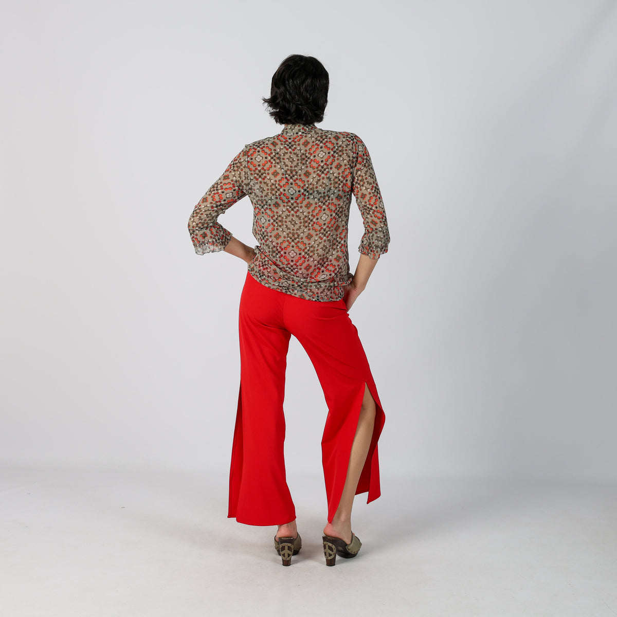 Red Y2K Made in Italy Woven Trousers (XS)