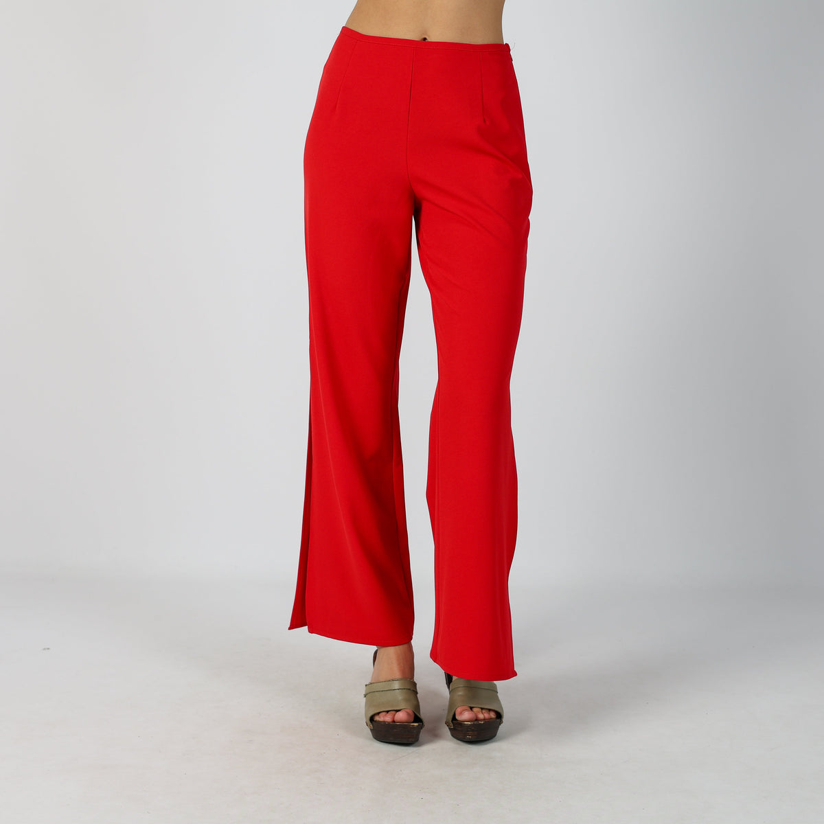 Red Y2K Made in Italy Woven Trousers (XS)