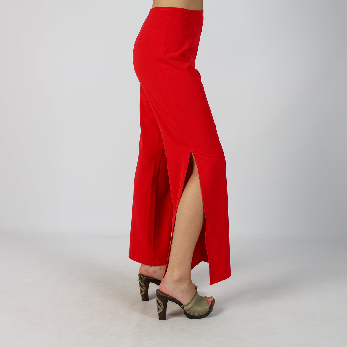 Red Y2K Made in Italy Woven Trousers (XS)