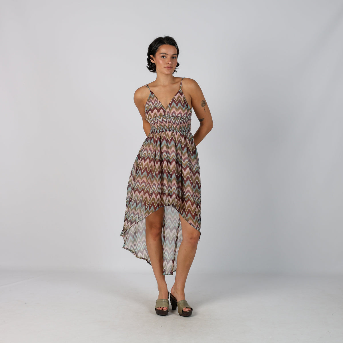Baby Pink Y2K Woven Maxi Dress (S)