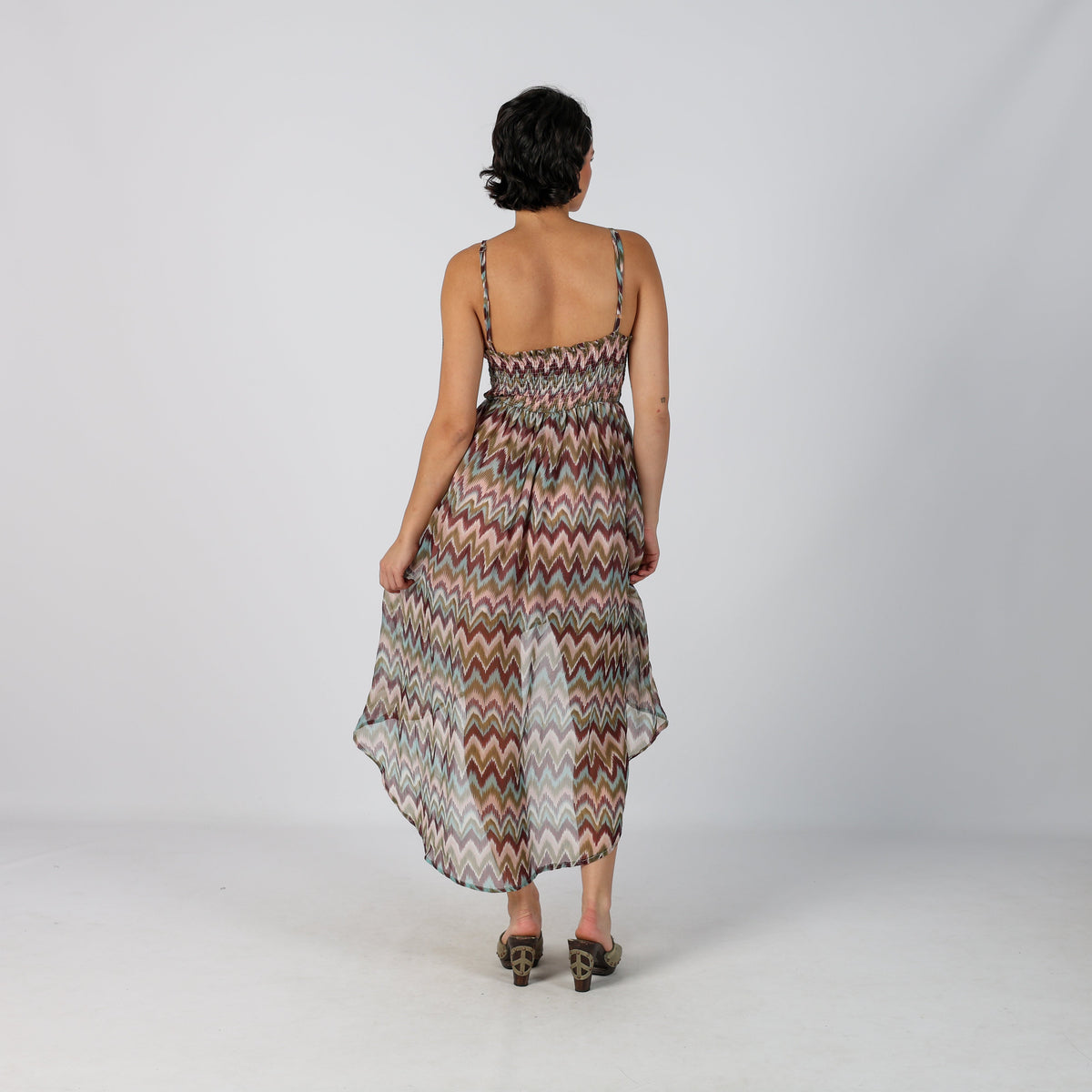 Baby Pink Y2K Woven Maxi Dress (S)