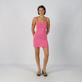 Pink Y2K Woven Mini Dress (S)