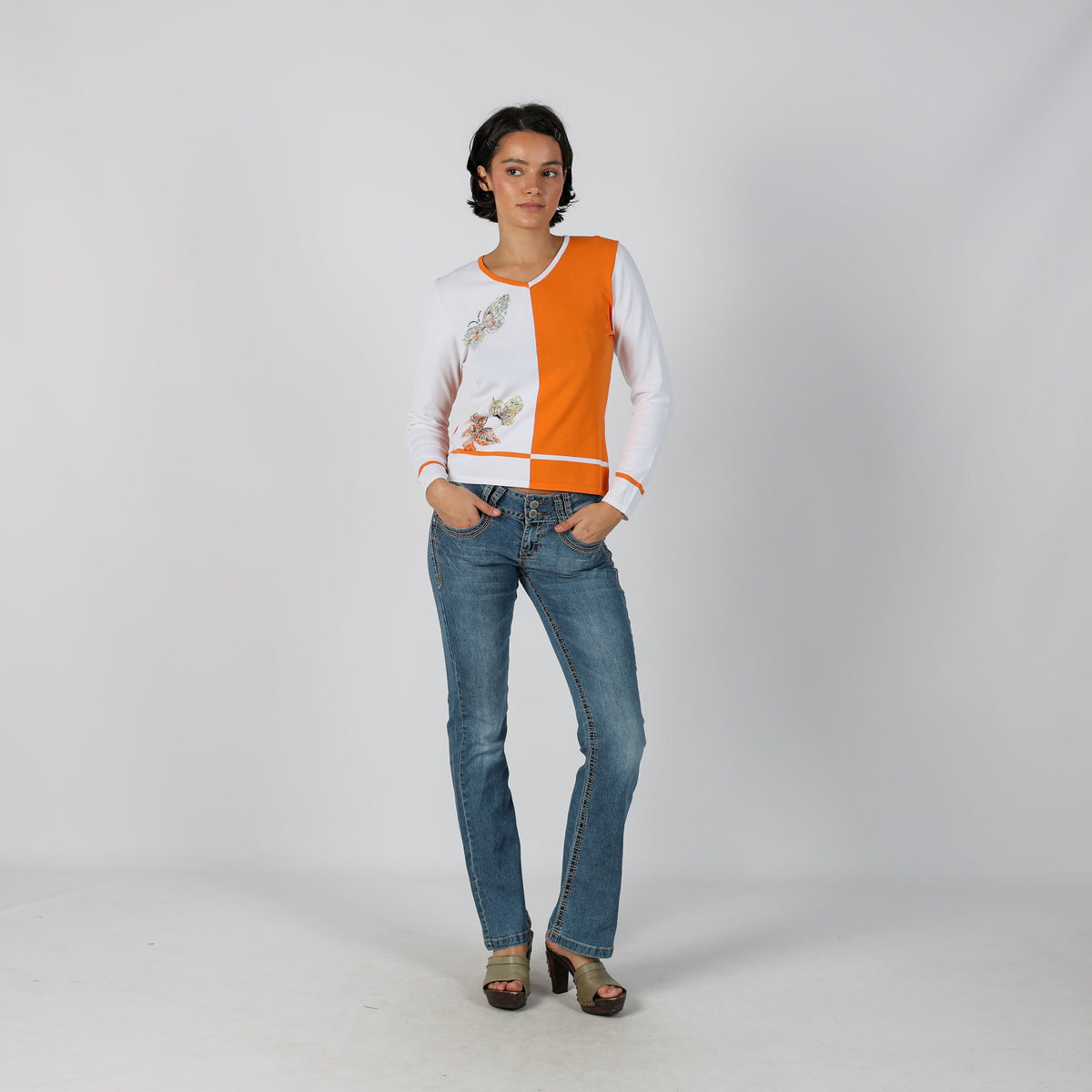Blue Y2K Bootcut Jeans (XS)