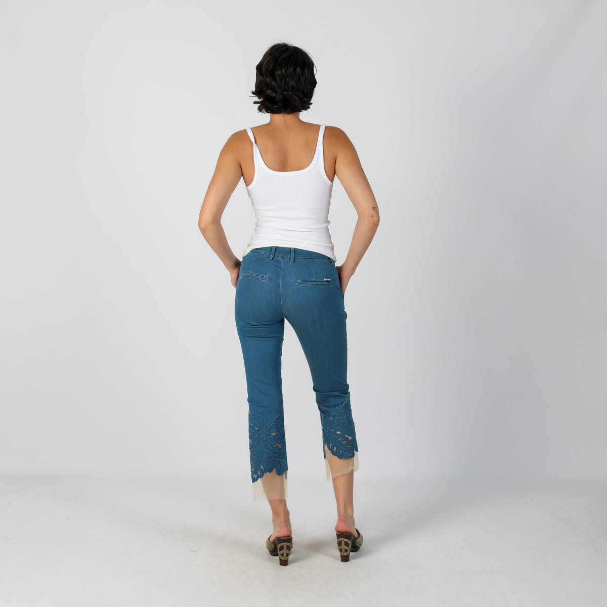 Blue Y2K Capri Trouser (XS)