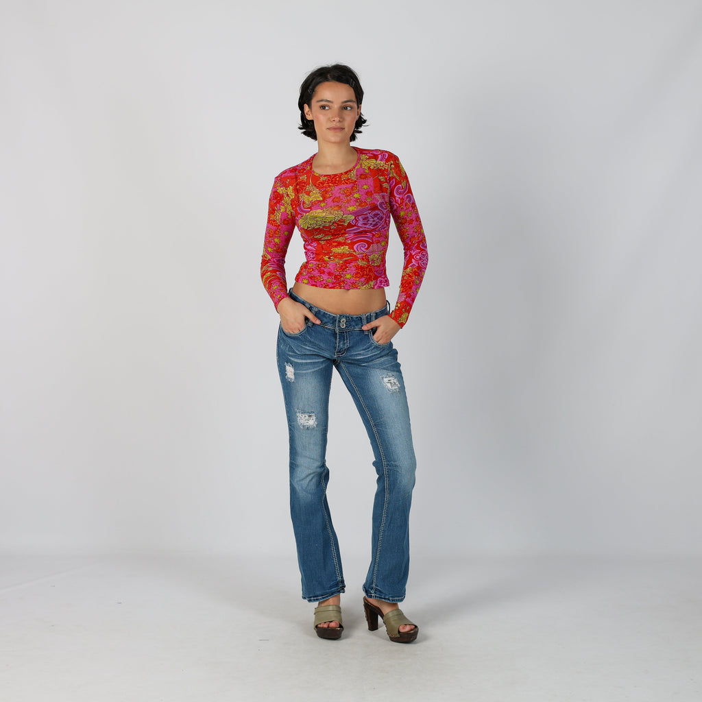 Blue Y2K Bootcut Jeans (S)