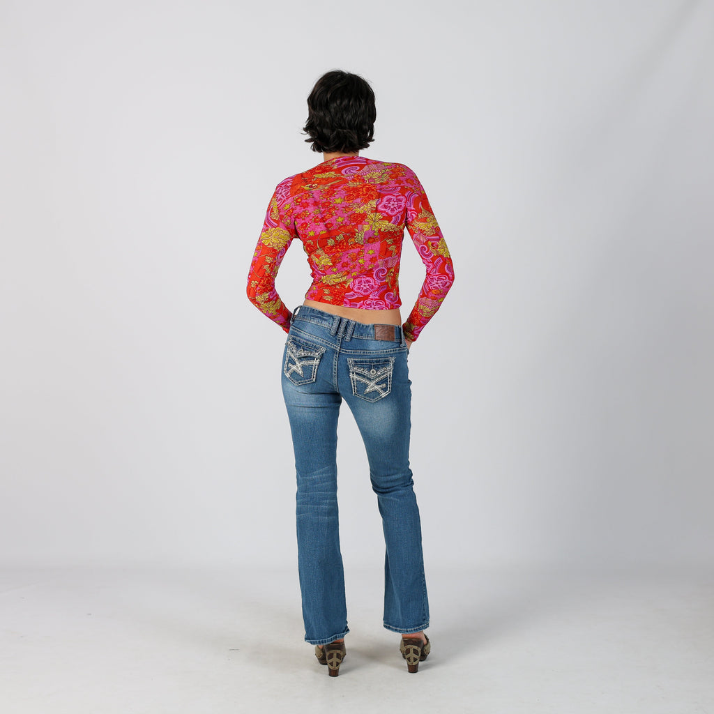 Blue Y2K Bootcut Jeans (S)