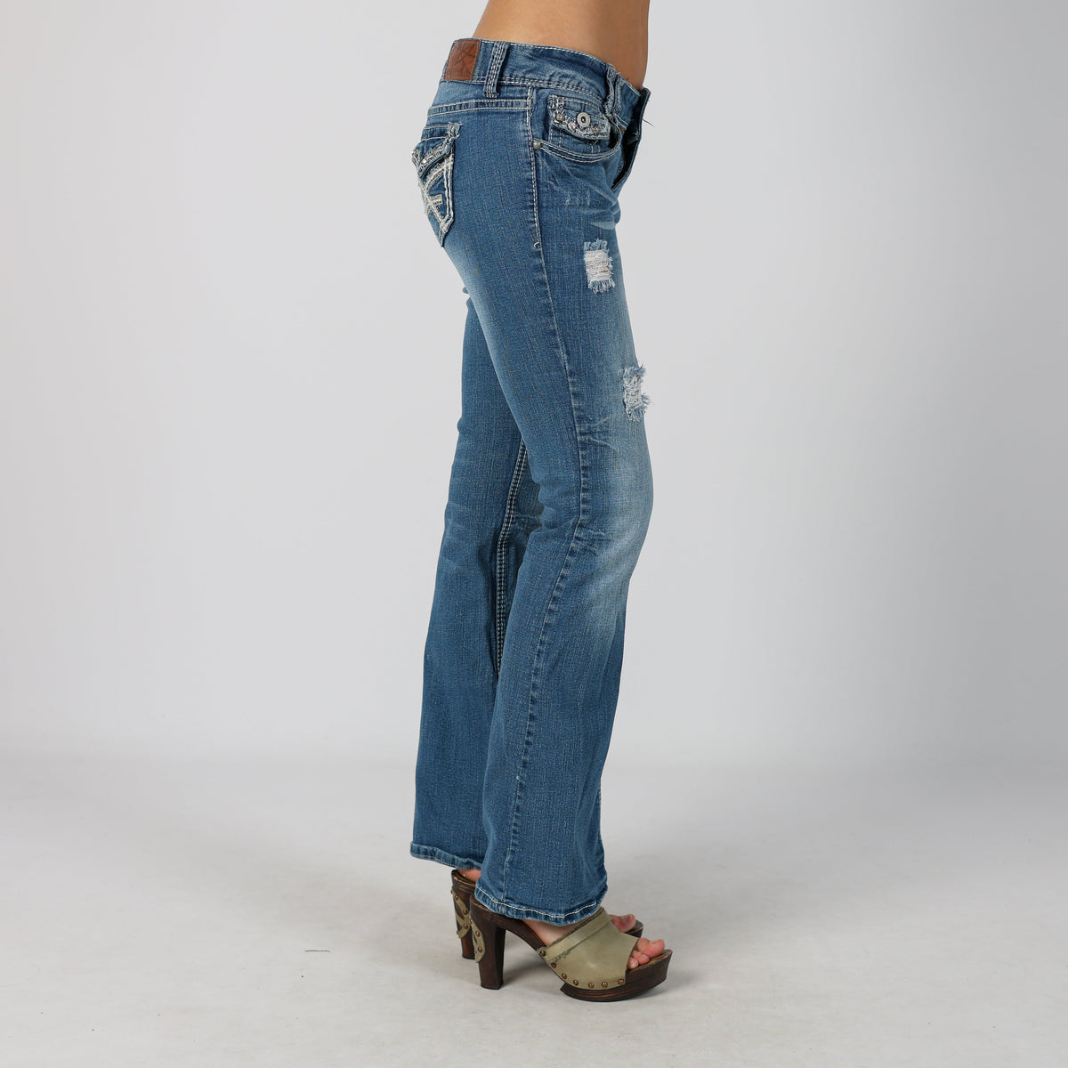 Blue Y2K Bootcut Jeans (S)