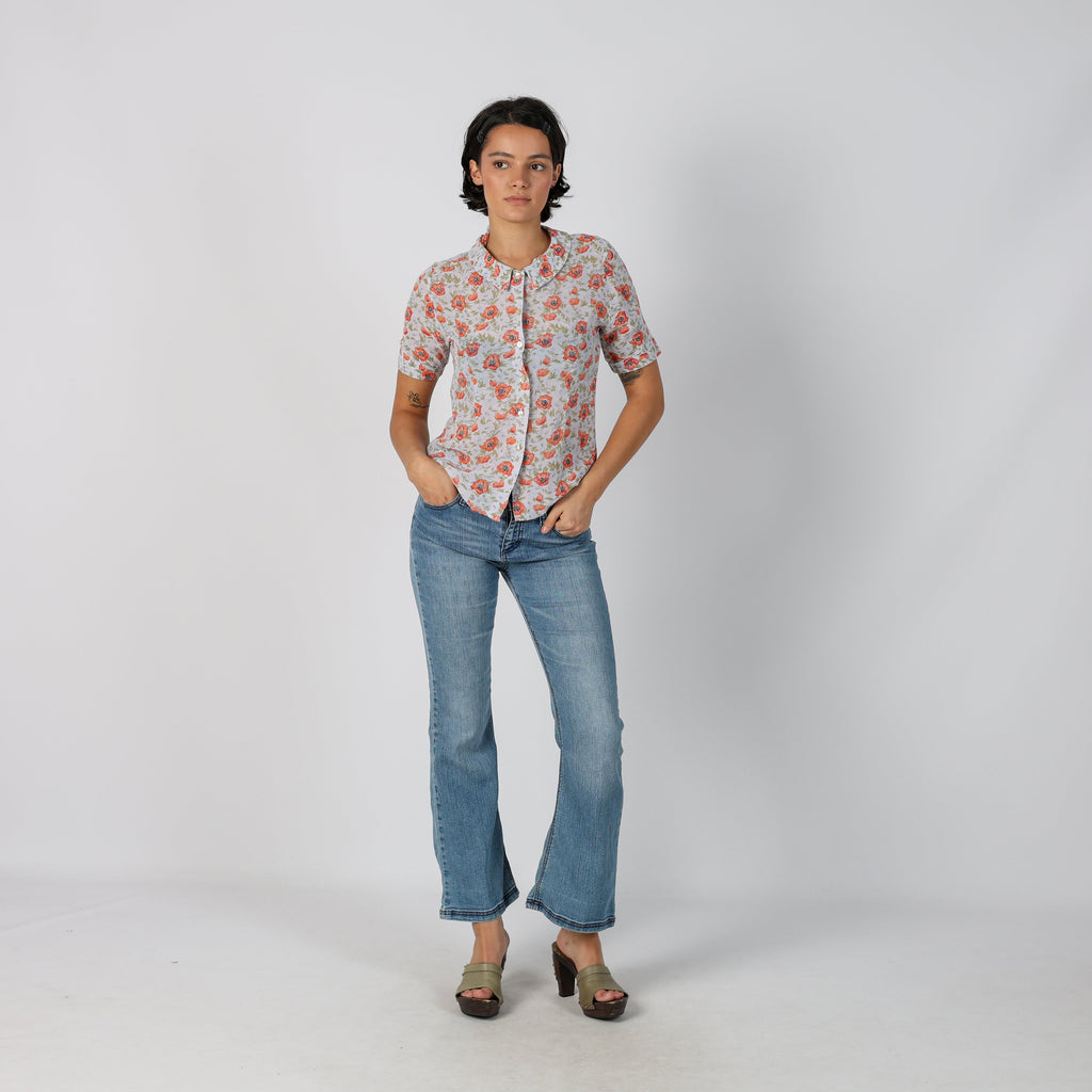 Light Blue Y2K Bootcut Jeans (XS)