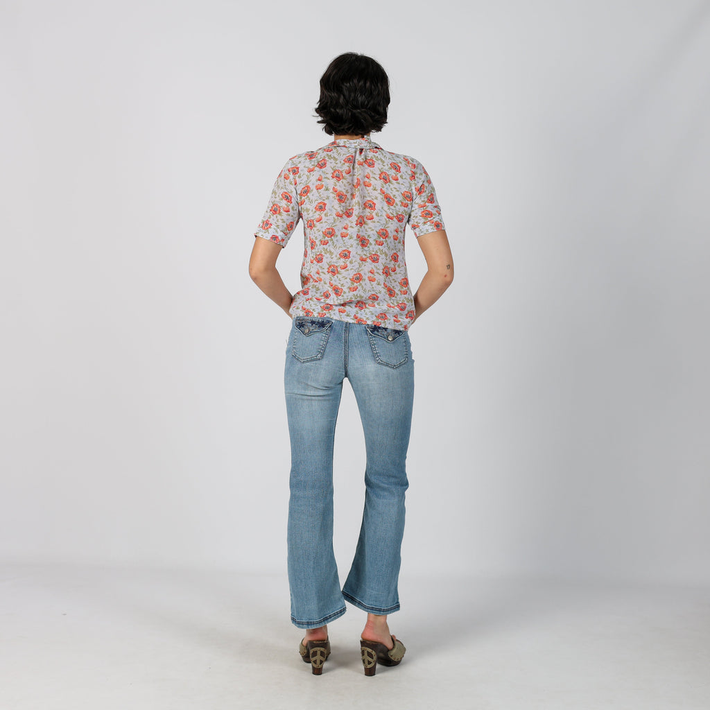 Light Blue Y2K Bootcut Jeans (XS)