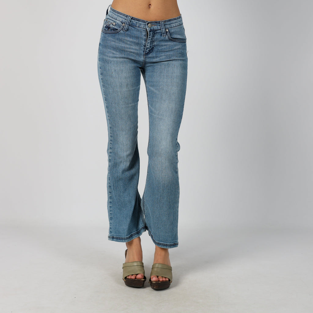 Light Blue Y2K Bootcut Jeans (XS)