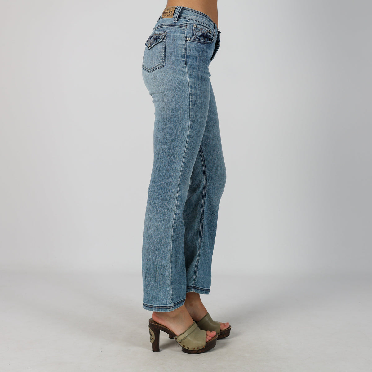 Light Blue Y2K Bootcut Jeans (XS)
