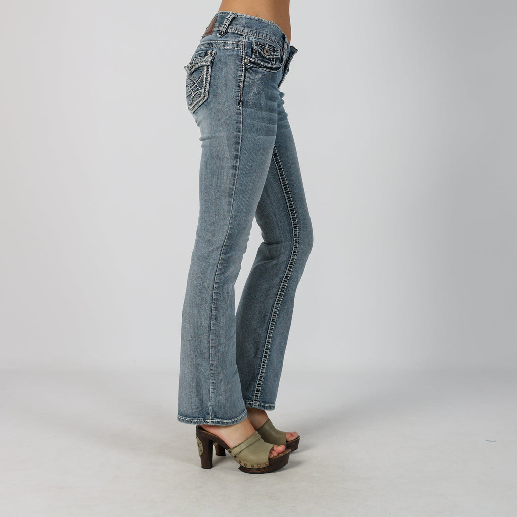 Light Blue Y2K Maurices Bootcut Jeans (XS)