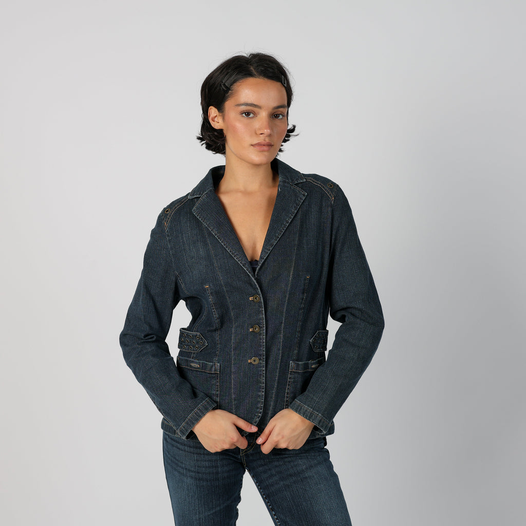 Blue Y2K Denim Jacket (S)