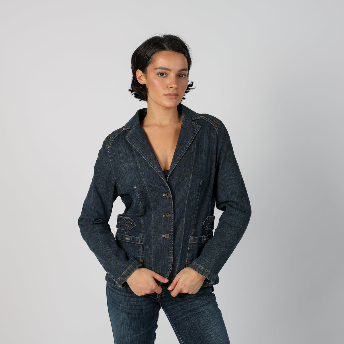 Blue Y2K Denim Jacket (S)