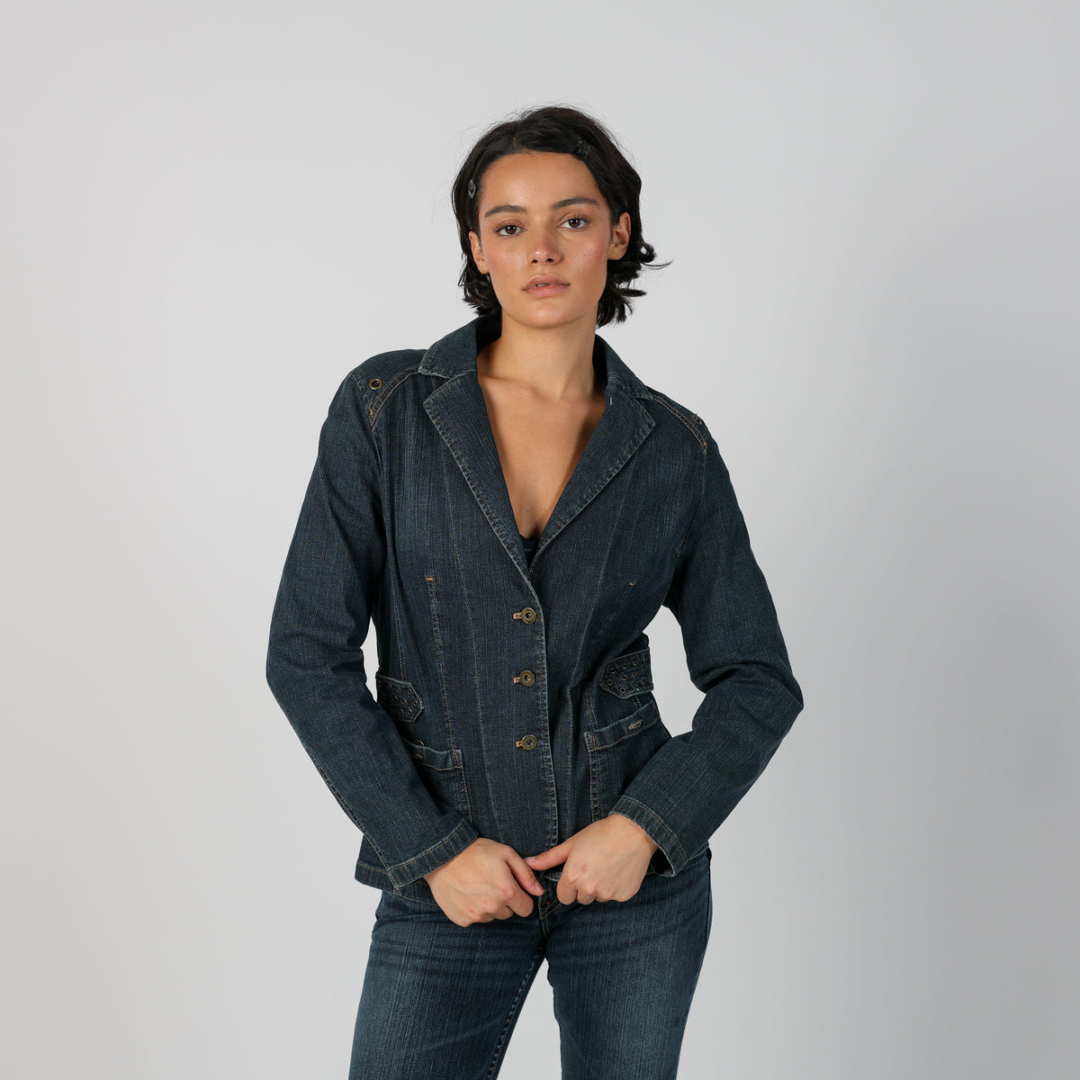 Blue Y2K Denim Jacket (S)
