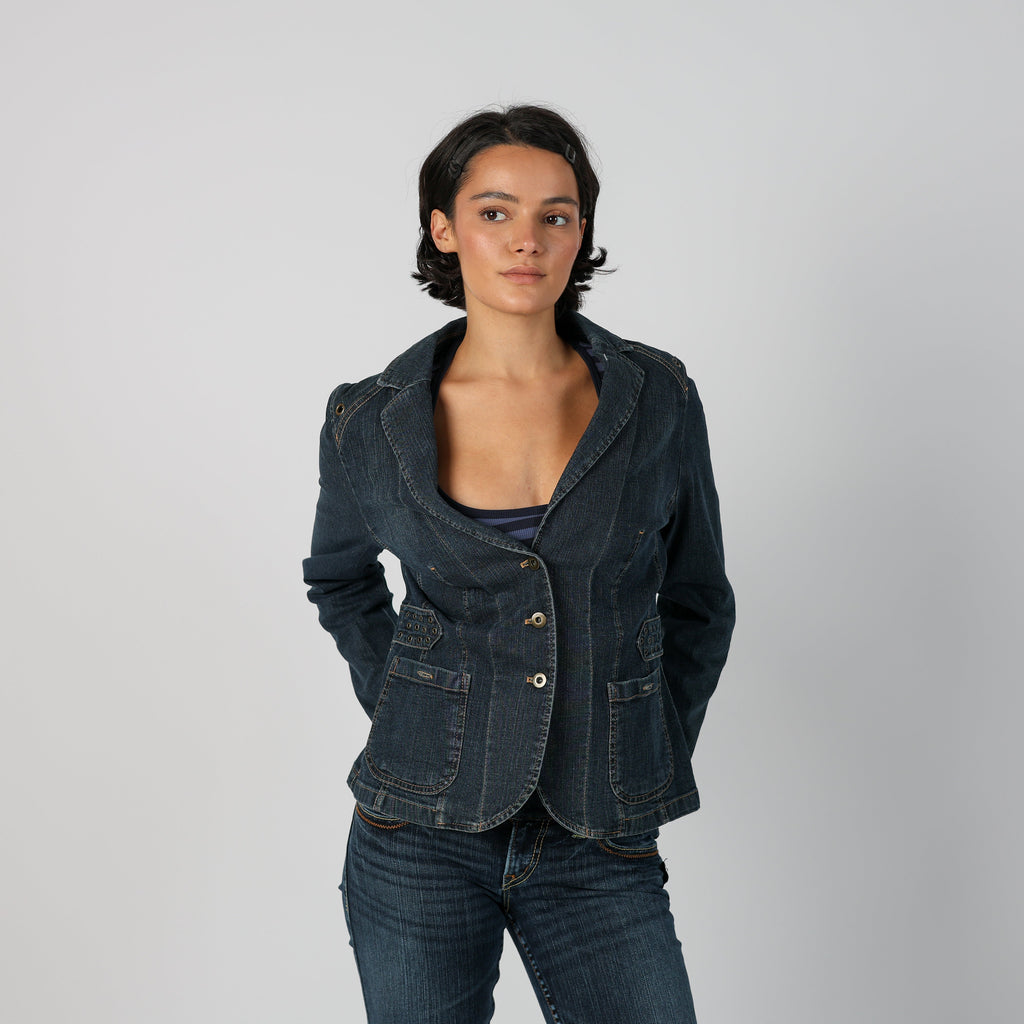 Blue Y2K Denim Jacket (S)
