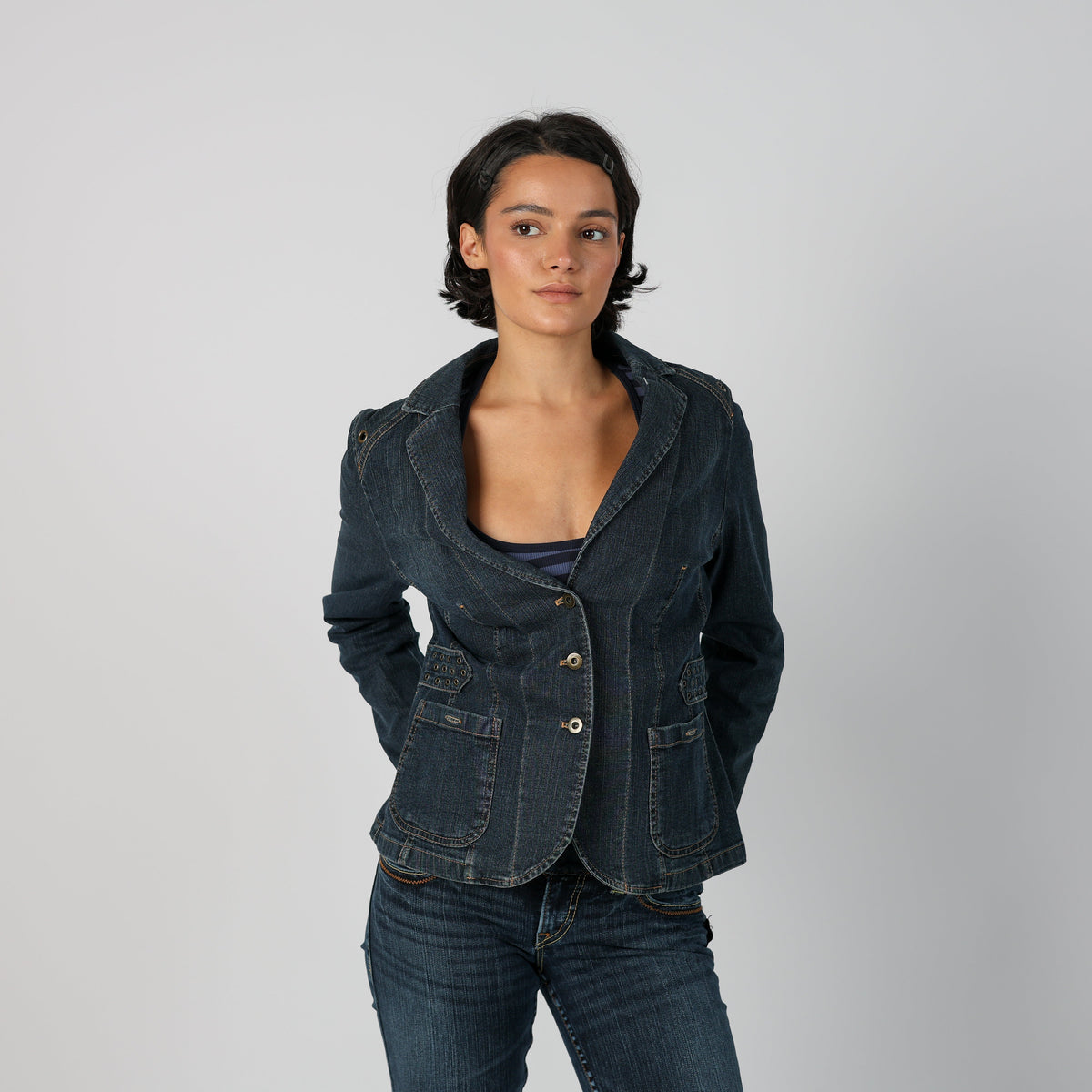 Blue Y2K Denim Jacket (S)