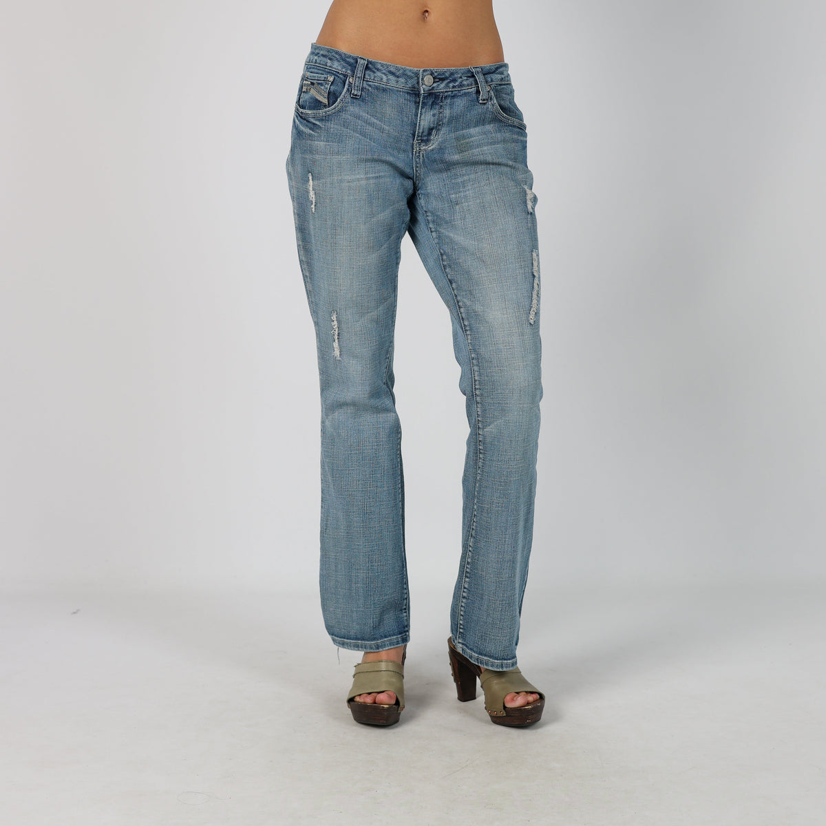 Light Blue Y2K Straight Jeans (S)