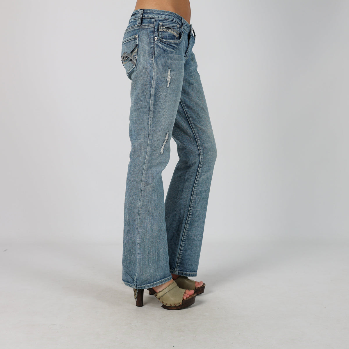 Light Blue Y2K Straight Jeans (S)