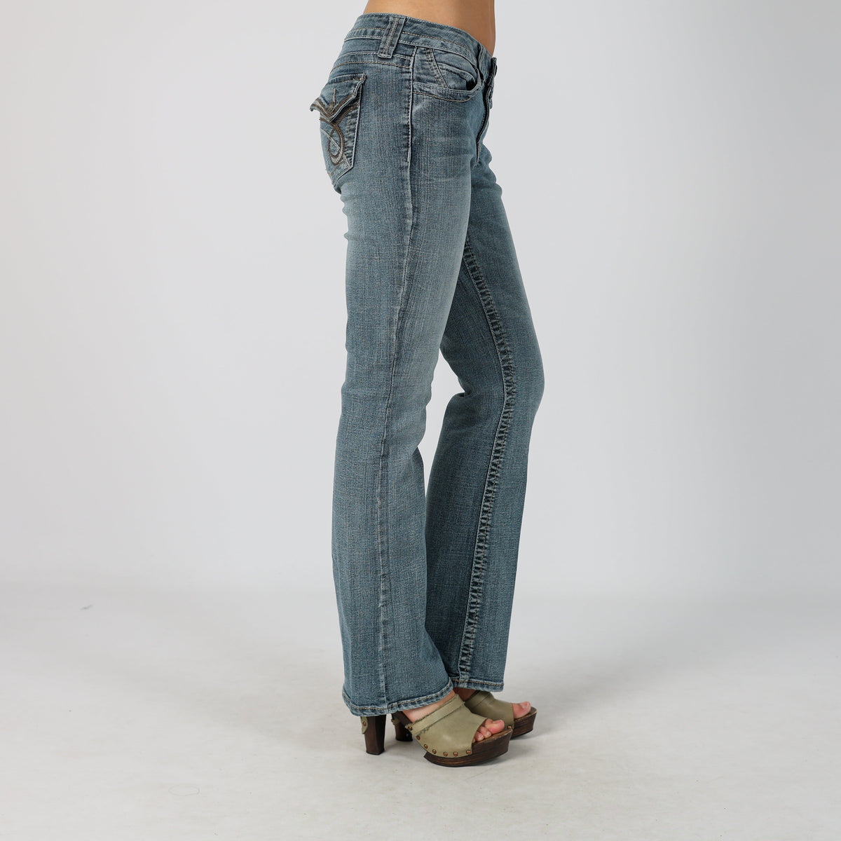 Light Blue Y2K Straight Jeans (XS)
