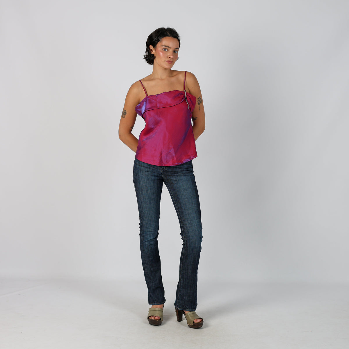 Blue Y2K Straight Jeans (XS)