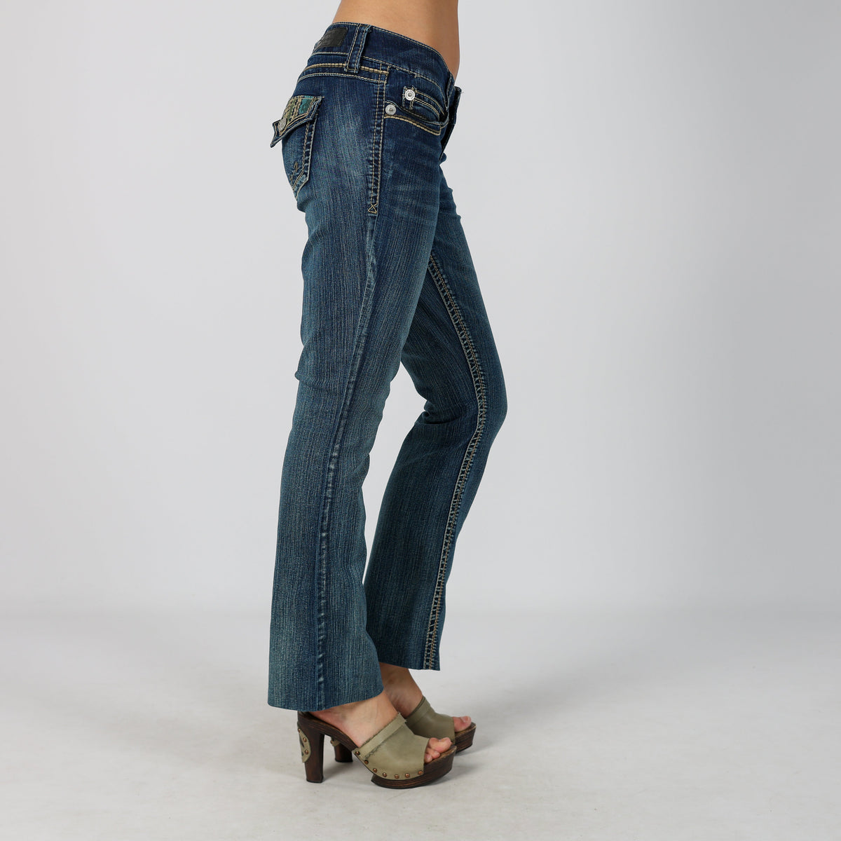 Blue Y2K Seven7 Bootcut Jeans (S)