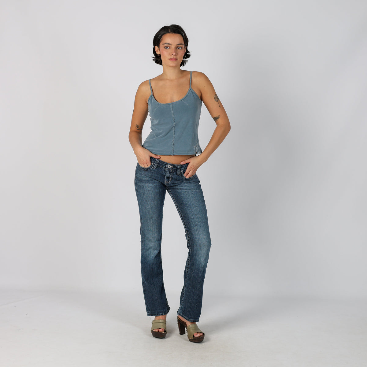 Blue Y2K Bootcut Jeans (XS)