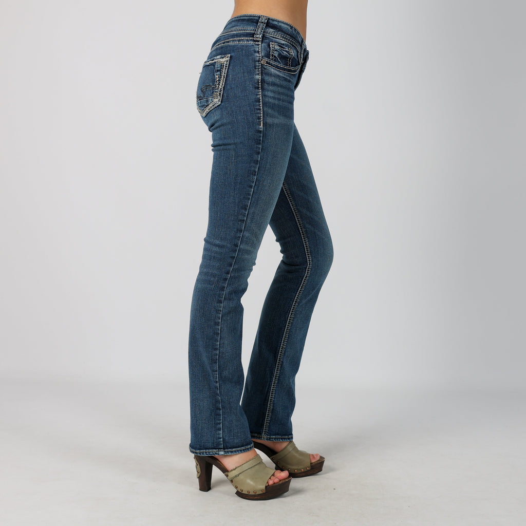 Blue Y2K Silver Straight Jeans (XS)
