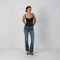 Blue Y2K Silver Bootcut Jeans (XS)