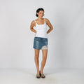 Blue Y2K Denim Mini Skirt (XS)