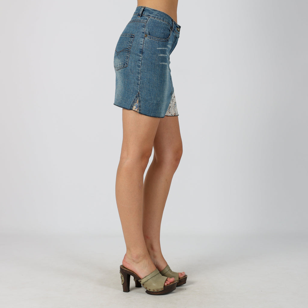 Blue Y2K Denim Mini Skirt (XS)