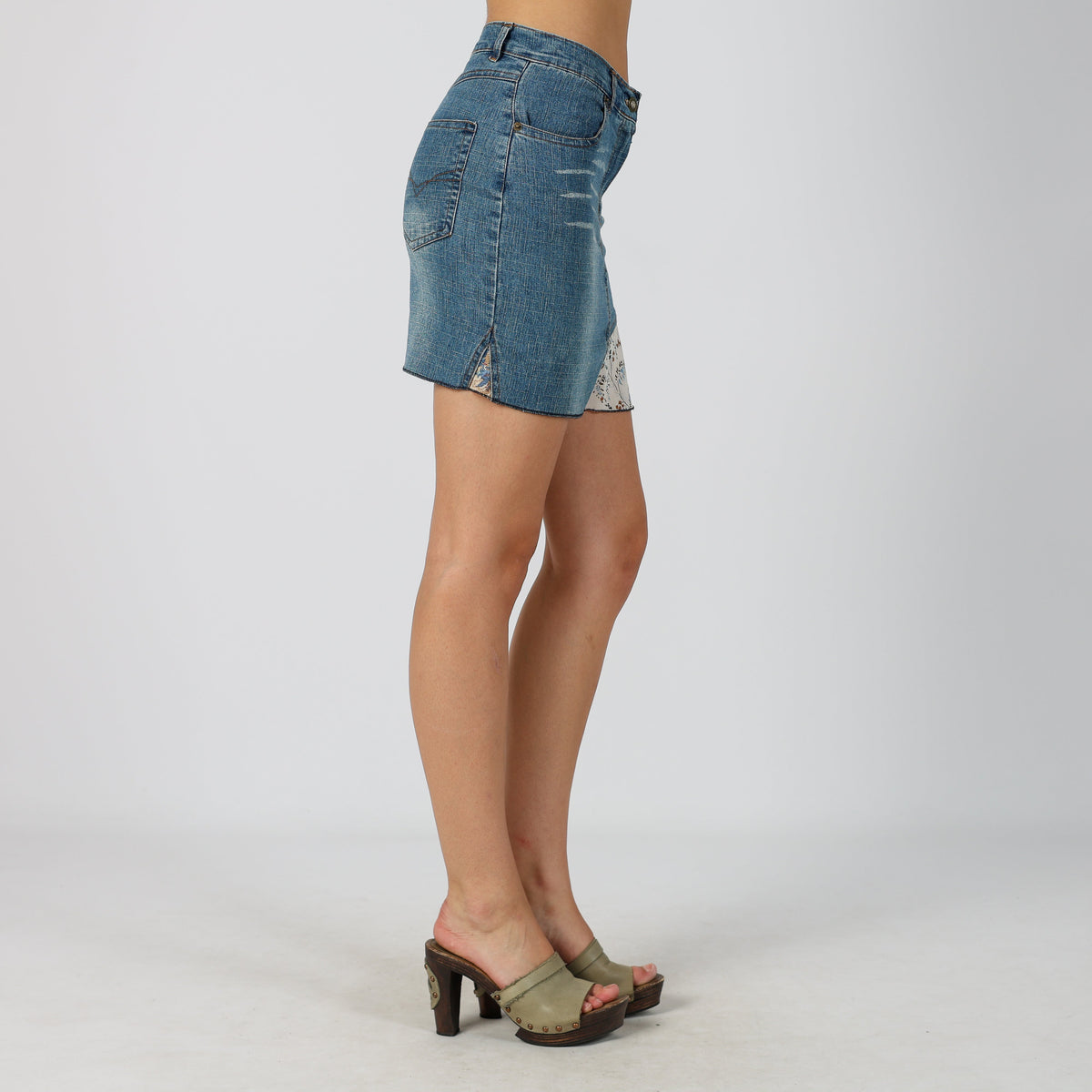Blue Y2K Denim Mini Skirt (XS)