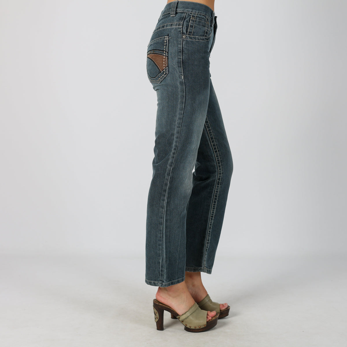 Blue Y2K Bootcut Jeans (XS)