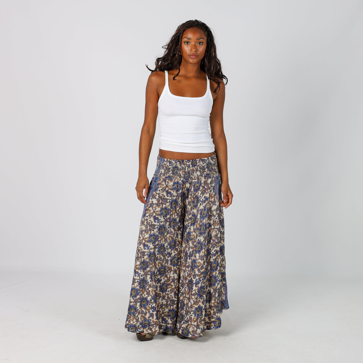 Cream Y2K Woven Trousers (S)