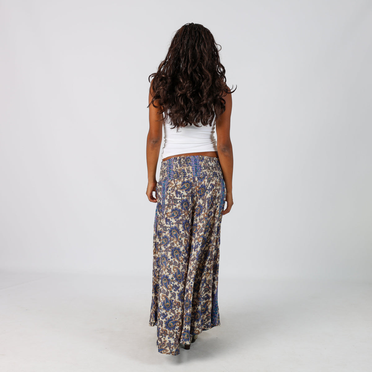 Cream Y2K Woven Trousers (S)