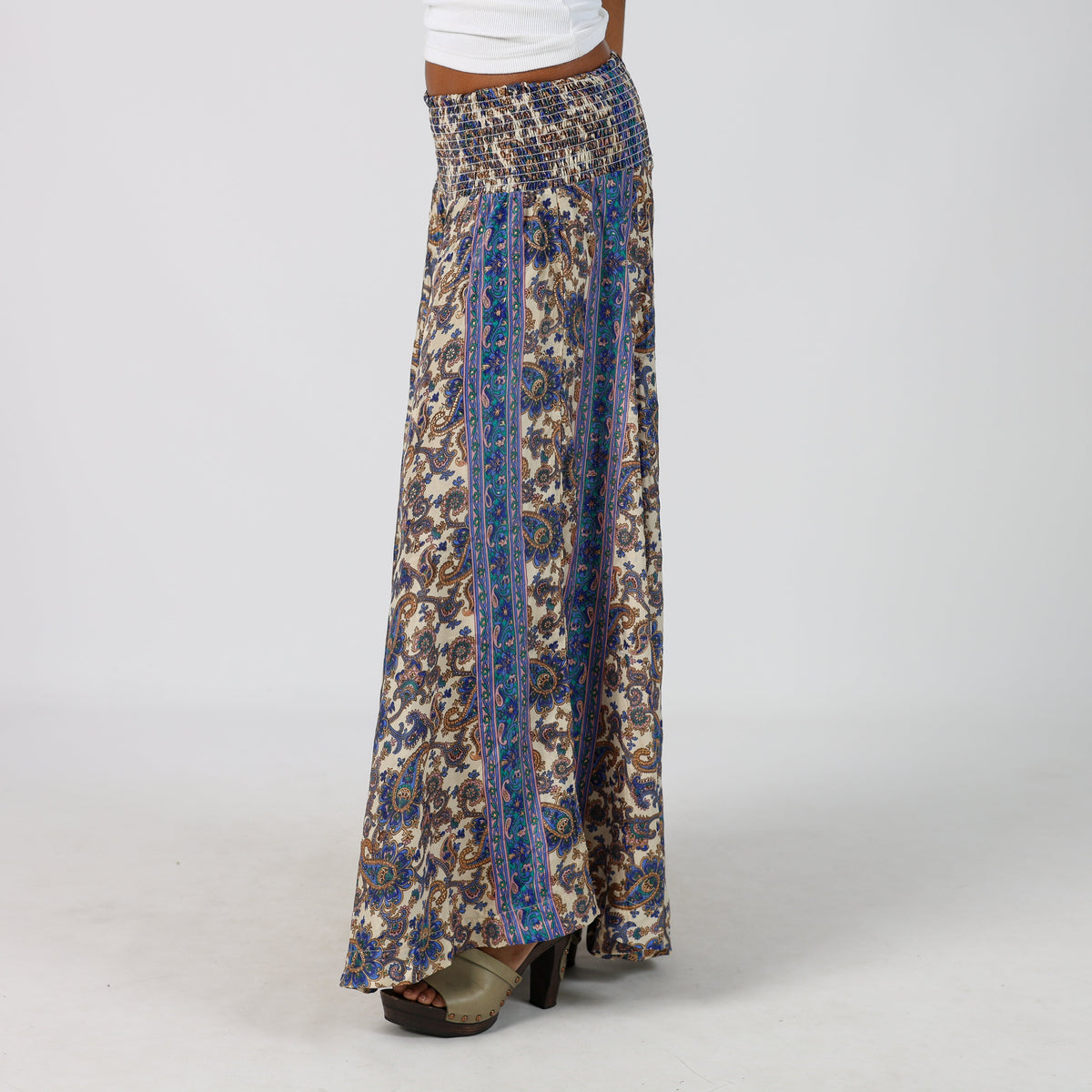 Cream Y2K Woven Trousers (S)