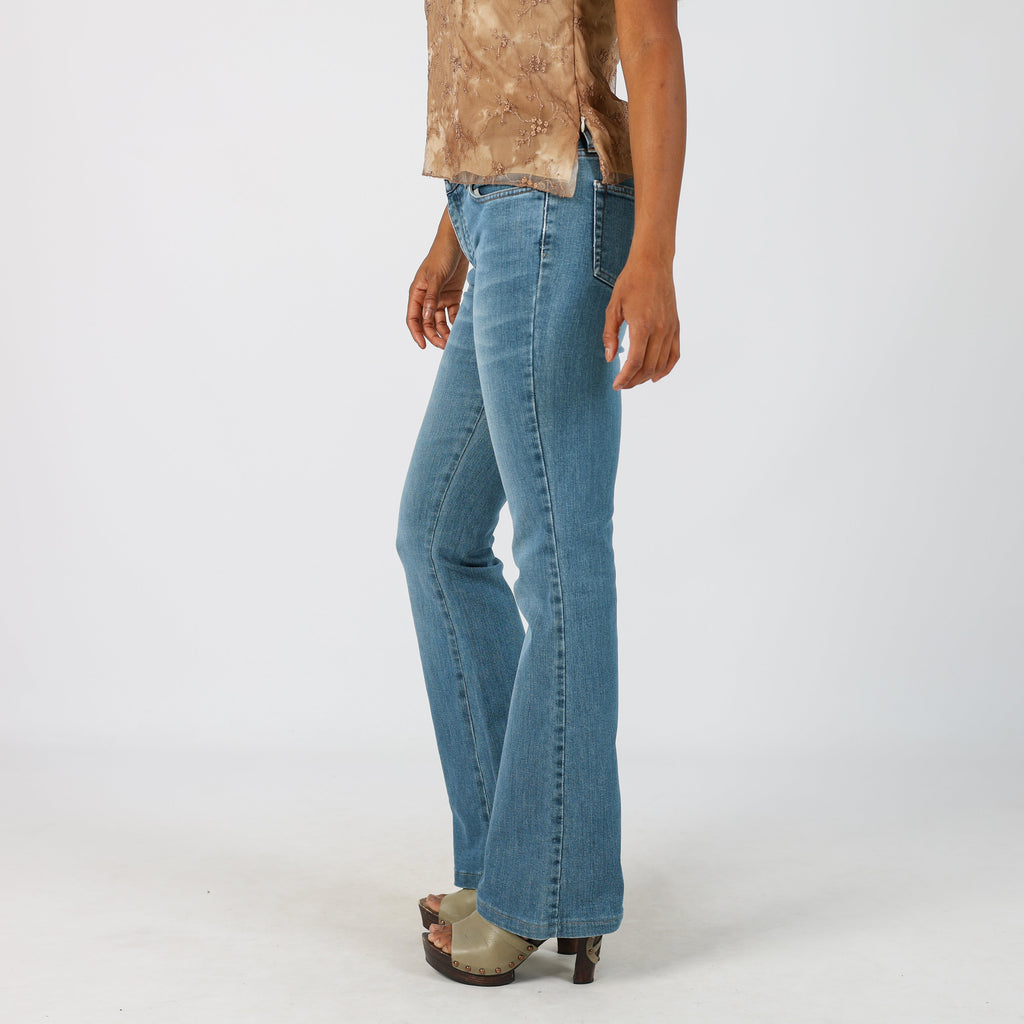 Light Blue Y2K Iceberg Bootcut Jeans (XS)