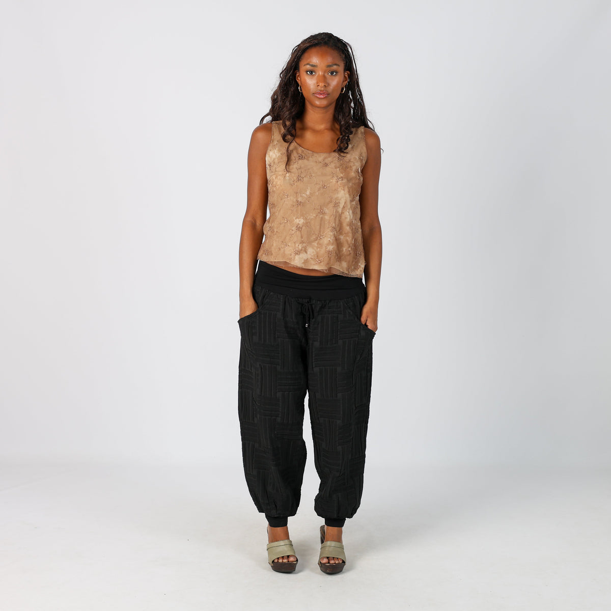 Black Y2K Made in Italy Cargo Pants (S)