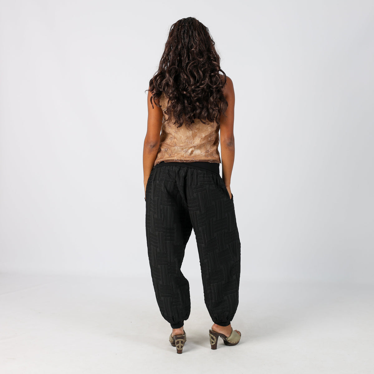 Black Y2K Made in Italy Cargo Pants (S)