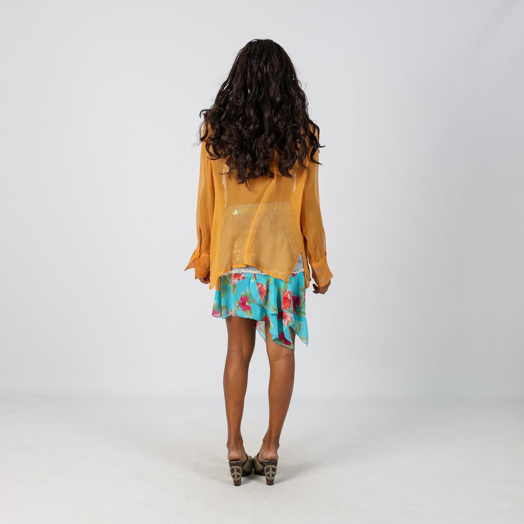 Light Blue Y2K Denim Mini Skirt (S)
