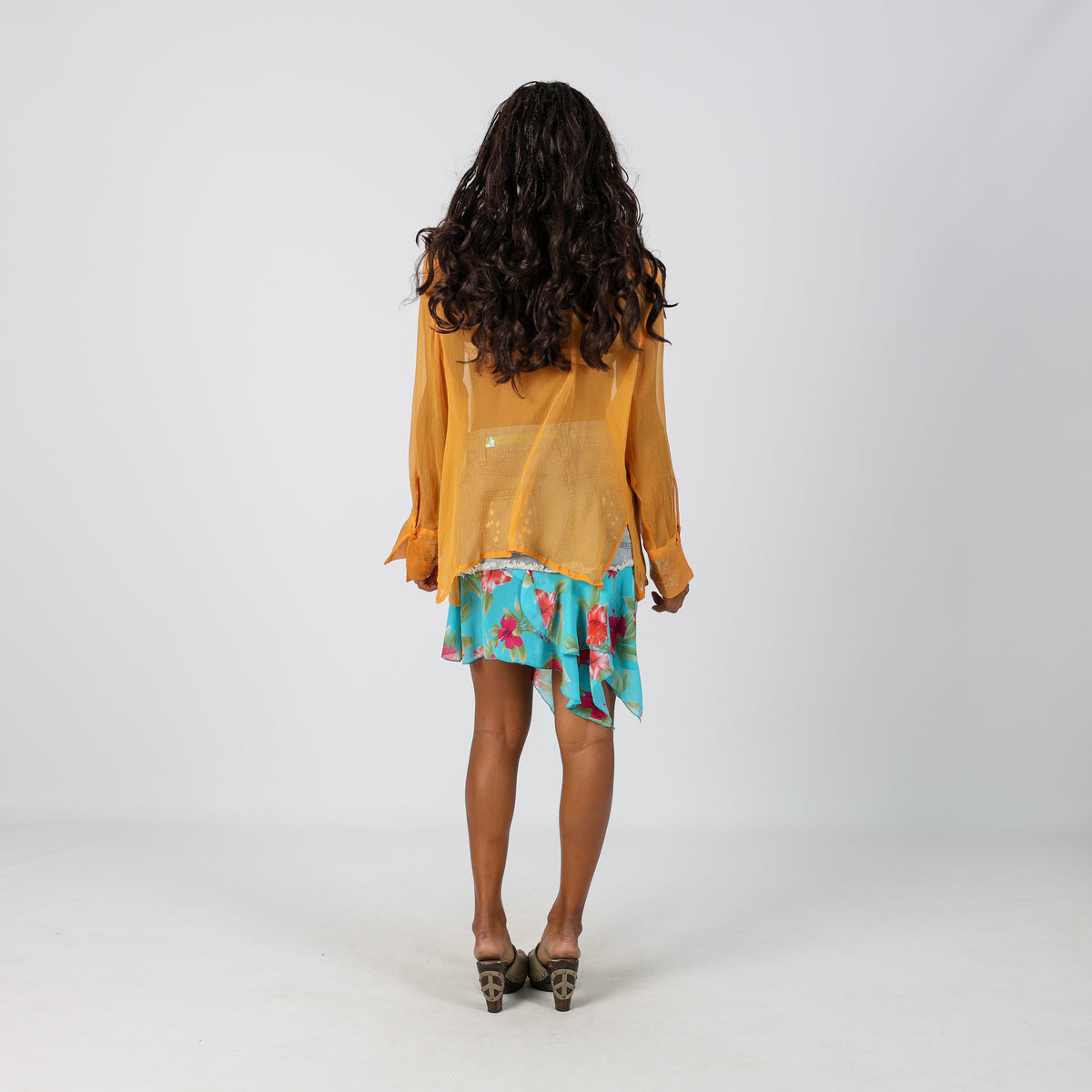 Light Blue Y2K Denim Mini Skirt (S)