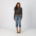 Blue Y2K 3/4 Jeans (XS)