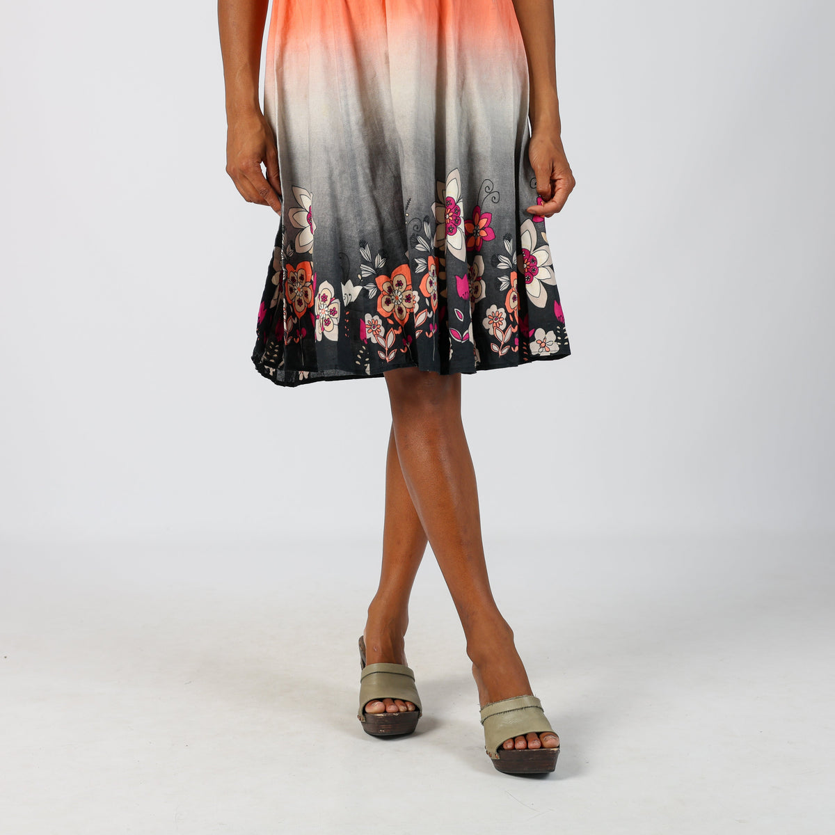 Black Y2K B.Young Woven Midi Dress (XS)