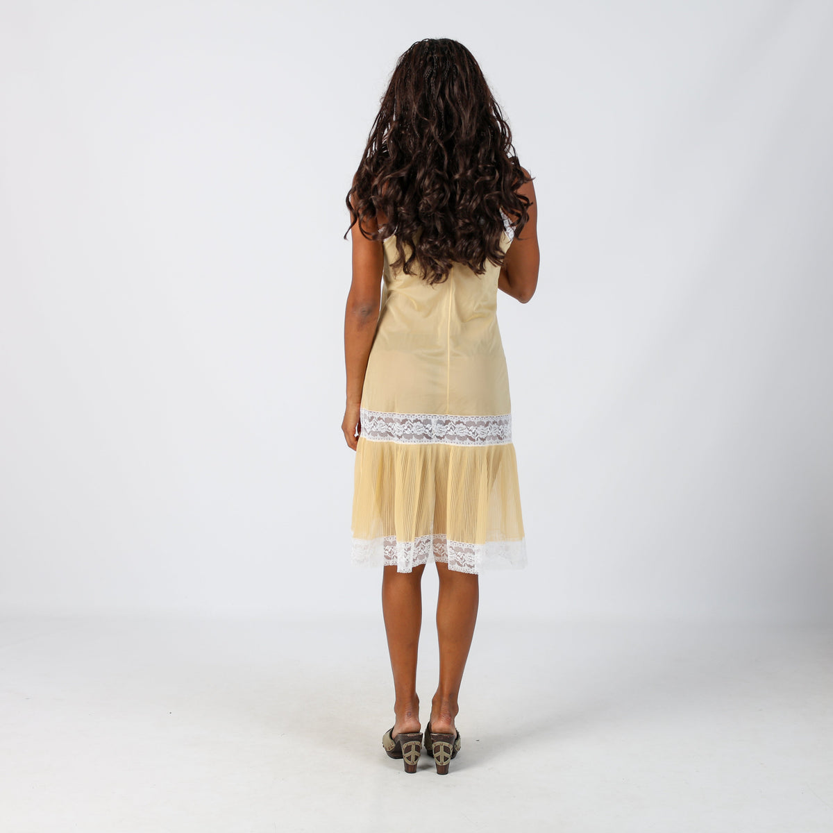Yellow Y2K Slip Dress Sheer (S)